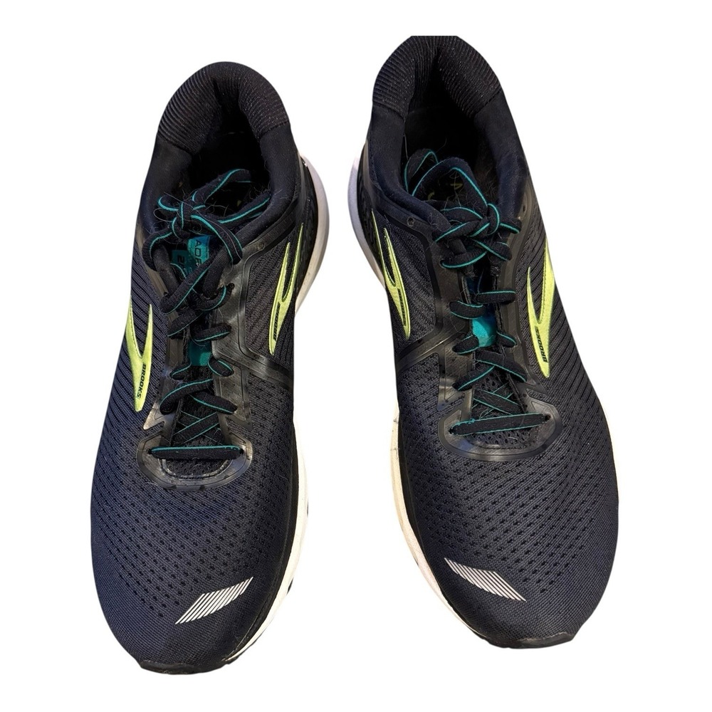 Brooks Men's Adrenaline GTS‎ 20 Black/Lime/Blue Running Shoes Size 10